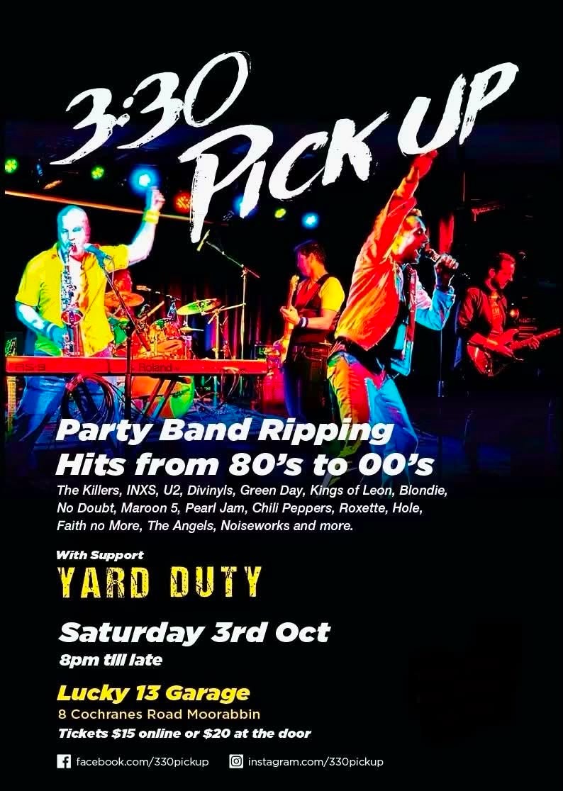 3:30 Pick Up + Yard Duty at Lucky 13 Garage