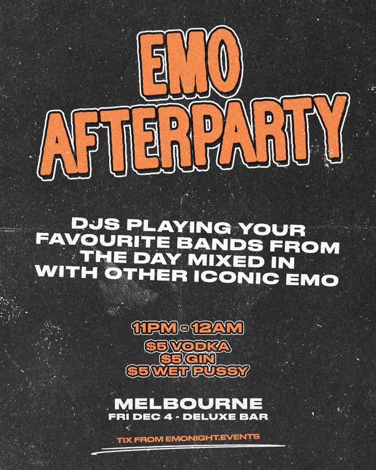 EMO AFTERPARTY MELBOURNE