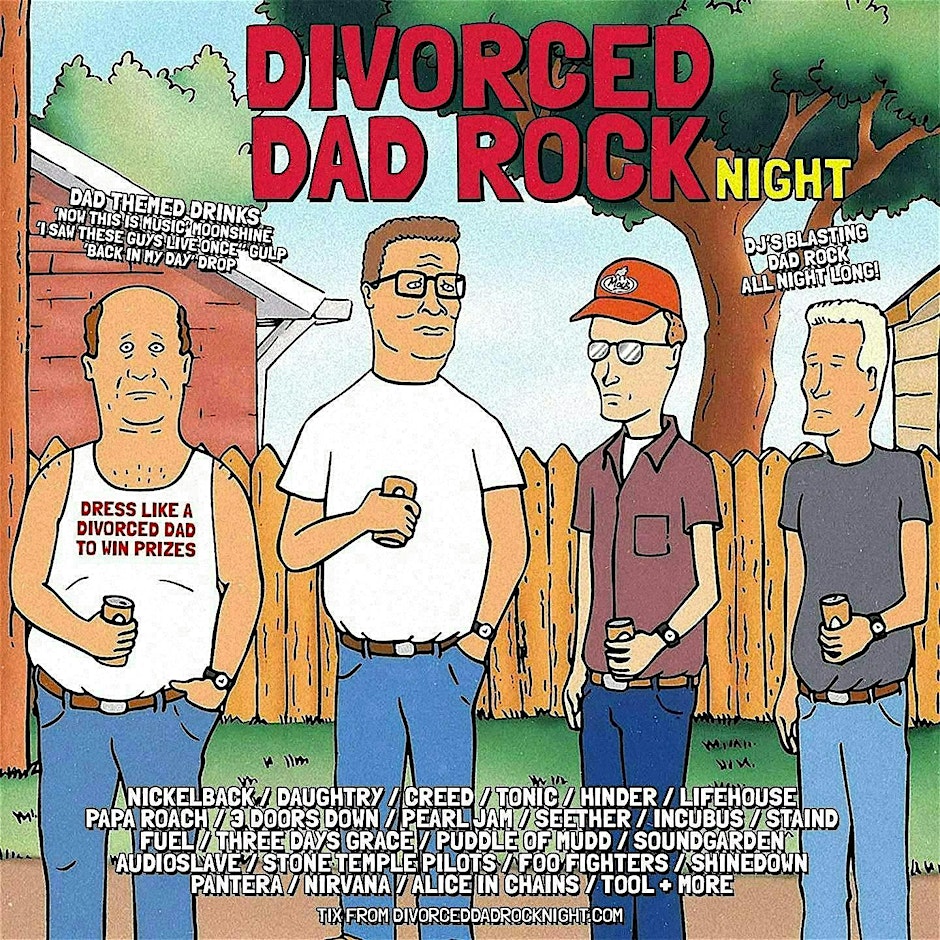 DIVORCED DAD ROCK NIGHT MELBOURNE